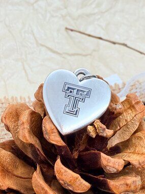 James Avery Texas Tech Red Raiders Classic Heart Charm Sterling Silver